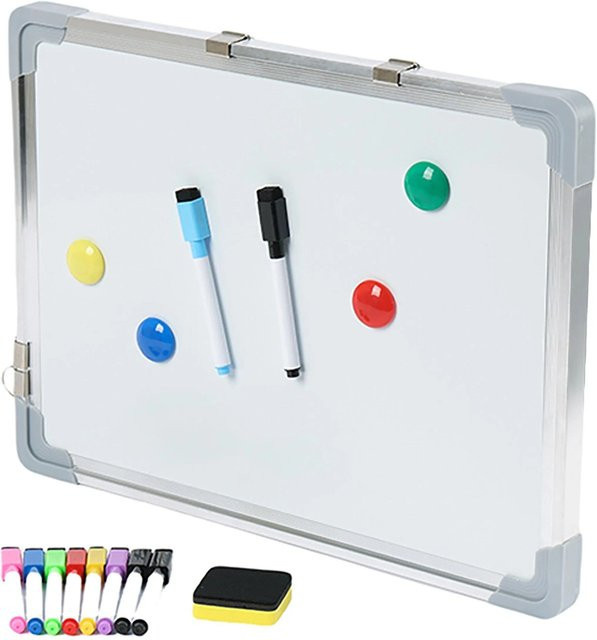 Relaxdays Magnetisches Whiteboard mit Zubehör, Weiß, B/H/T: 30 x 40 x 17 cm - Bild 1
