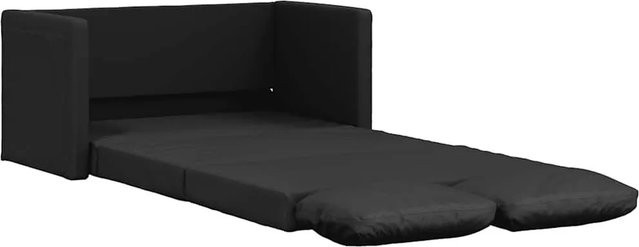 vidaXL Bodensofa mit Schlaffunktion in Schwarz aus Kunstleder mit Metallrahmen, B/T/H: 174 x 112 x 55 cm - Bild 1