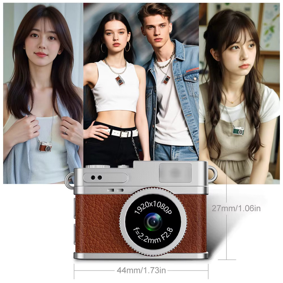 occkic Retro Mini-Digitalkamera mit 1080P HD, 0,96-Zoll-Bildschirm und CCD-Video-Funktion, Braun - Bild 4