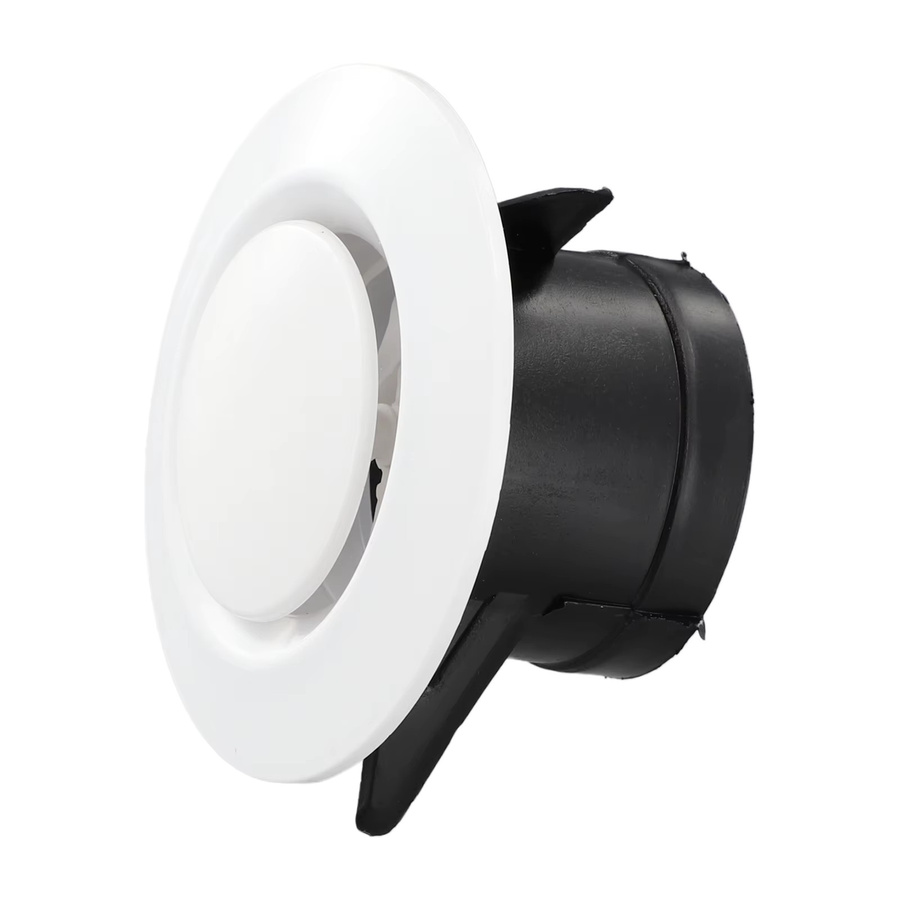 VIBRATITE Runde Lüftungsgitter-Abdeckung in Weiß für Decken-Lüftungsschlitze und Abluftkanäle, Durchmesser: 75–200 mm - Bild 3
