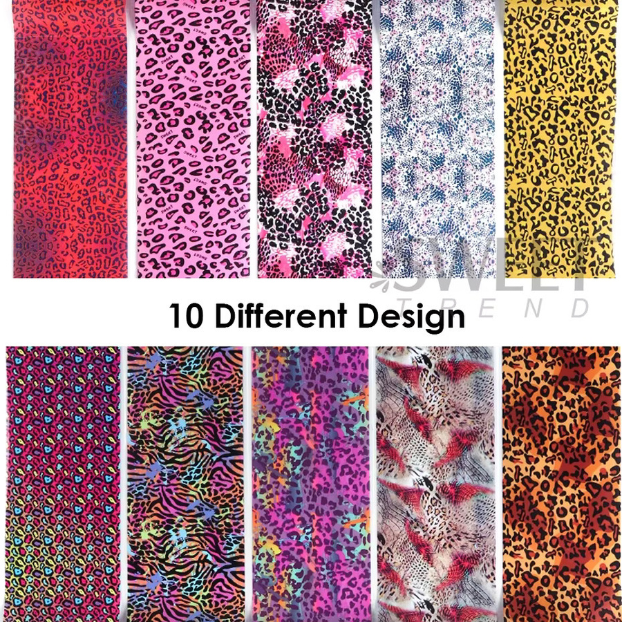 SWEET TREND 2001 Laser Leopard Nagel Transfer Folie, Glänzend, Unisex - Bild 2