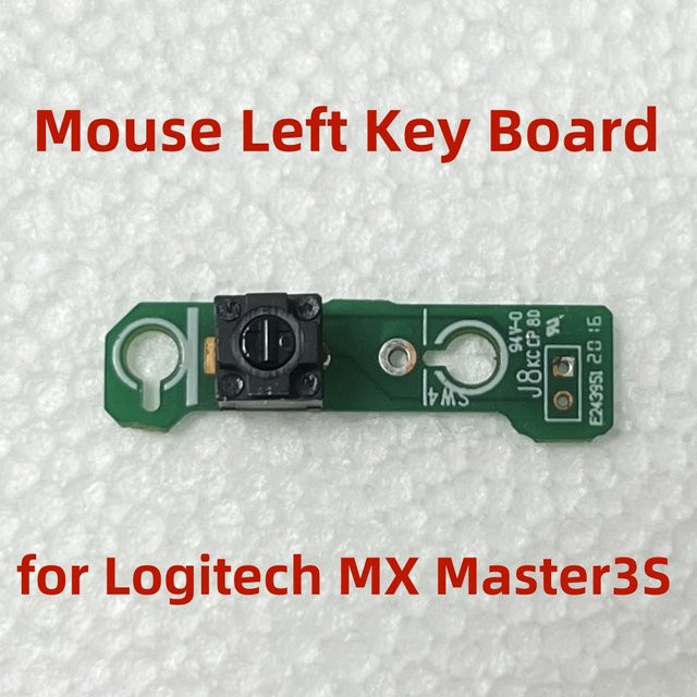 Logitech MX Master 3S Ersatzteil: Linker Maustasten-Schalter und Motherboard in Grün - Bild 1