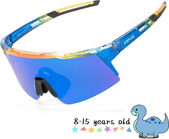 Kapvoe Kinder-Sonnenbrille, Unisex, Multicolor, Plastic, Wrap - Bild 1