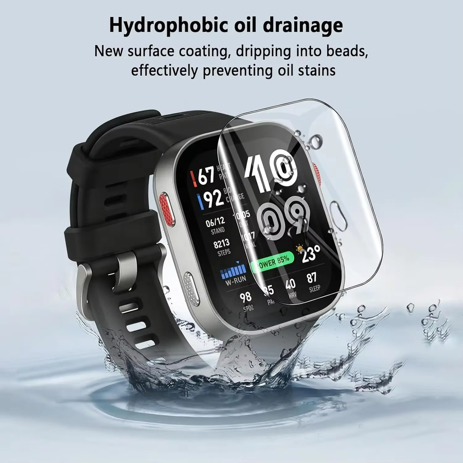 Amazfit Bip Max Displayschutzfolie, Hydrogel, Silikon, transparent - Bild 2