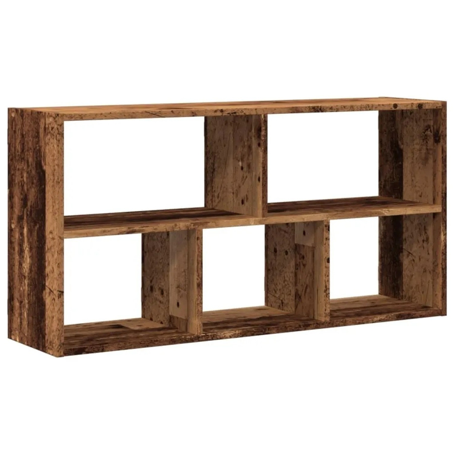 vidaXL Wandregal in Altholz-Optik, braun, B/T/H: 100 x 25 x 50 cm - Bild 2