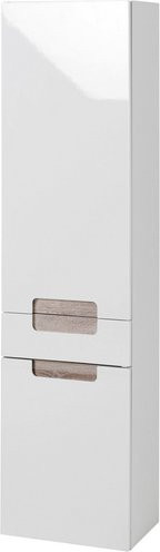 HELD MÖBEL Seitenschrank Siena in Weiss und Braun, modern mit Soft-Close-Türen, B/H/T: 40 x 154 x 27 cm - Bild 1