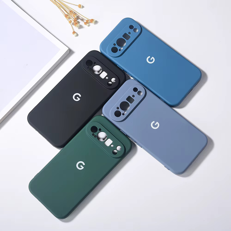 Stoßfeste Flüssigsilikon Schutzhülle für Google Pixel 9 Pro XL in Grau - Bild 2