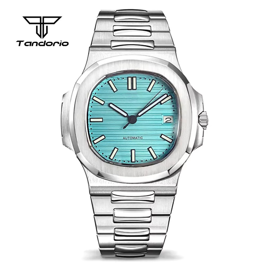 Tandorio Armbanduhr Automatik, Edelstahl, 40 mm, Herren, Blau - Bild 1