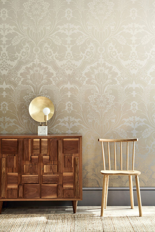 Little Greene Tapete StJames Park Suede Fade Mural in Blau, Braun und Beige, Vlies-Tapete mit abstraktem Design - Bild 3
