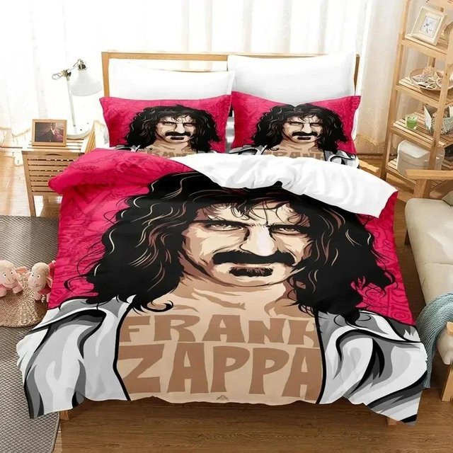 Frank Zappa 3D Bettwäscheset mit Bettbezug und Kissenbezug, Multicolor, Material Mikrofaser, B/H: 133 x 70 cm - Bild 1