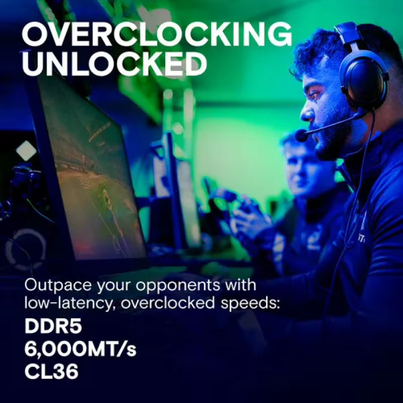 Crucial Pro DDR5 Desktop-Gaming-Arbeitsspeicher Kit 32GB 6000MHz Schwarz CP2K16G60C36U5B AMD Expo kompatibel - Bild 3