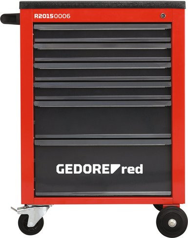 Gedore red Werkzeugsatz MECHANIC, 129-teilig, rot-schwarz, rollbar und abschließbar mit Arbeitsplatte aus Stahlblech - Bild 1