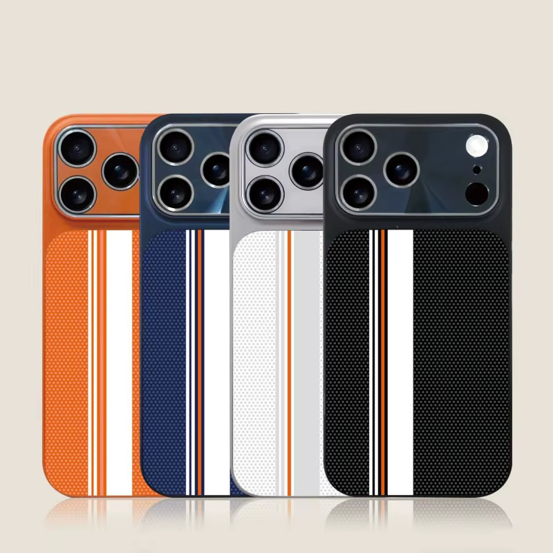 MagSafe Schutzhülle für Apple iPhone mit matter Textur und CD-Laserkamera-Design in Orange - Bild 1