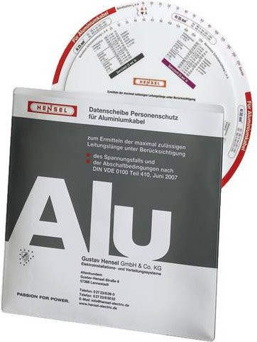 Hensel Datenscheibe Personenschutz für Aluminiumkabel in Weiß - Bild 1