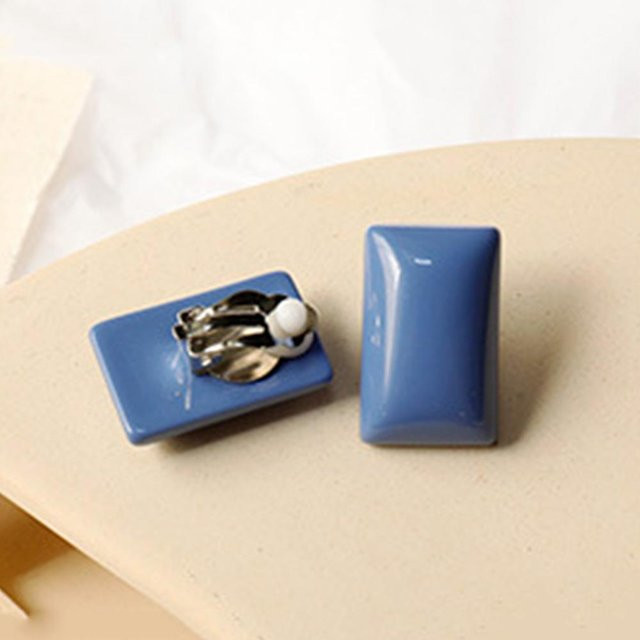 Fake Piercing Clip Ohrring, Harz, Messing, Damen, Bunt - Bild 1