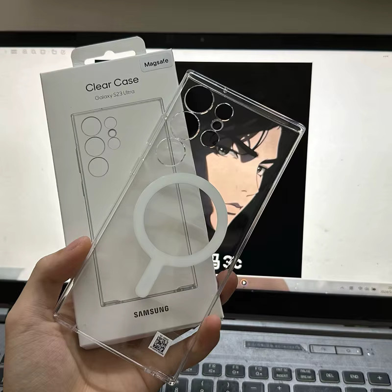 Samsung Galaxy S25 Ultra S24 S23 S22 Ultra Transparente Magnetische Rückseiten-Schutzhülle aus Weichem Plastik - Bild 3
