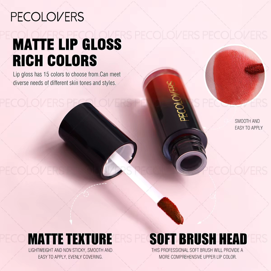 Mattierter Samt-Lipgloss, lila/schwarz/dunkelrot - Bild 3