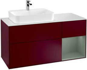 V&B Waschtischunterschrank Finion mit Wandbeleuchtung, lackiert, Breite: 120 cm, Tiefe: 50,1 cm, Höhe: 50,1 cm - Bild 1