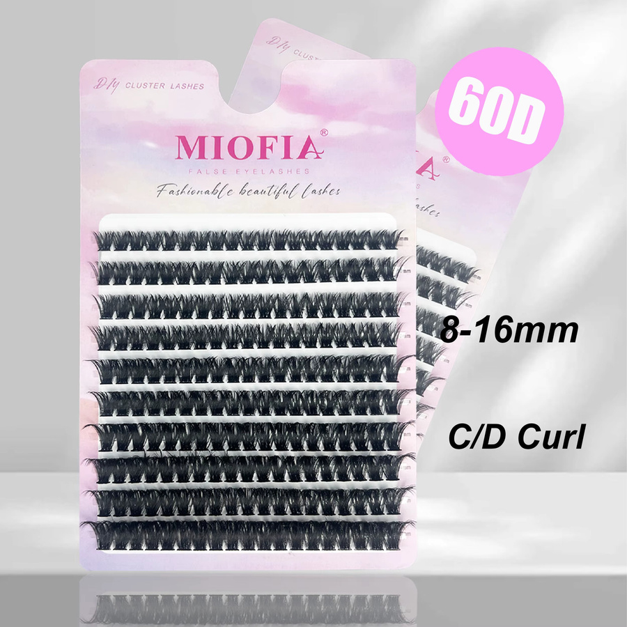 MIOFIA Cluster-Wimpern, Black, Unisex - Bild 6