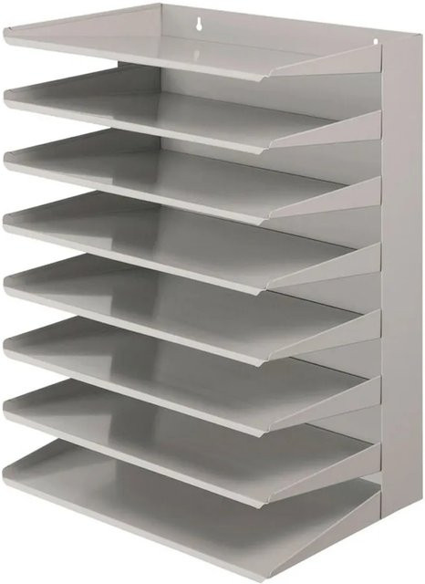 PROREGAL Sortierregal aus Metall mit 8 Fächern für DIN A4, Grau, H x B x T: 50 x 38 x 25 cm - Bild 1