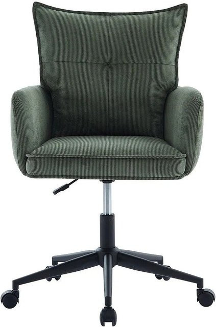 Bürostuhl Bataru ohne Armlehnen in Grün und Schwarz für Home-Office und Erwachsene, Breite: 59,5 cm - Bild 1