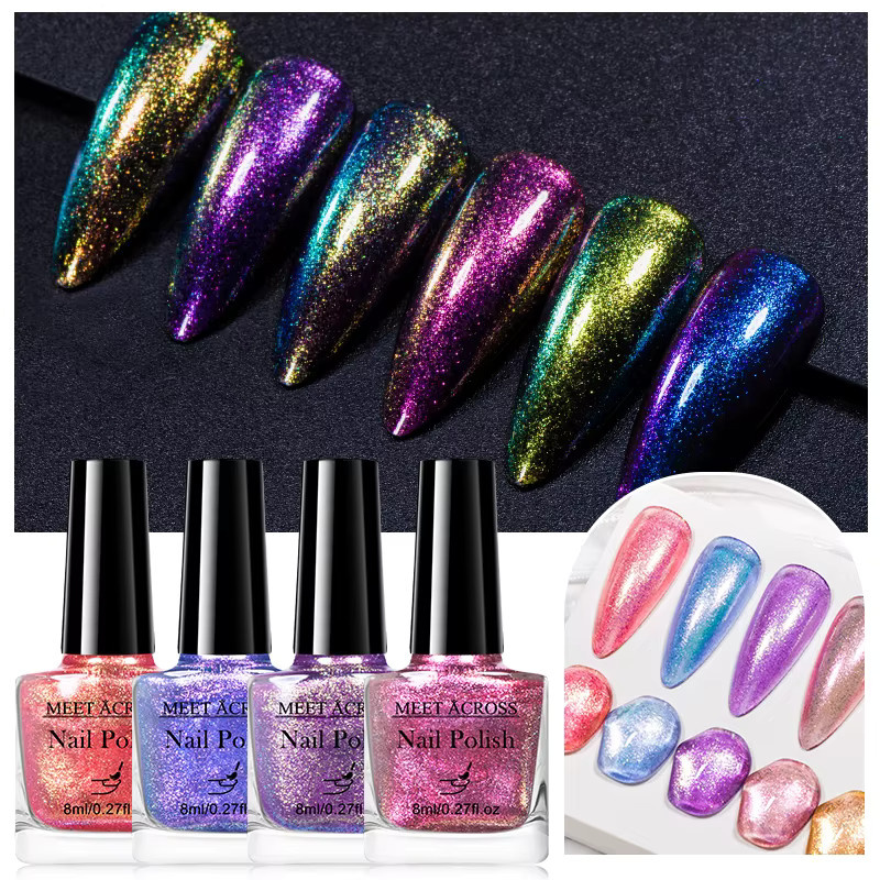 Meet Across Nagellack, Galaxie-Chrom-holografisch, schimmernd, 8 ml - Bild 5