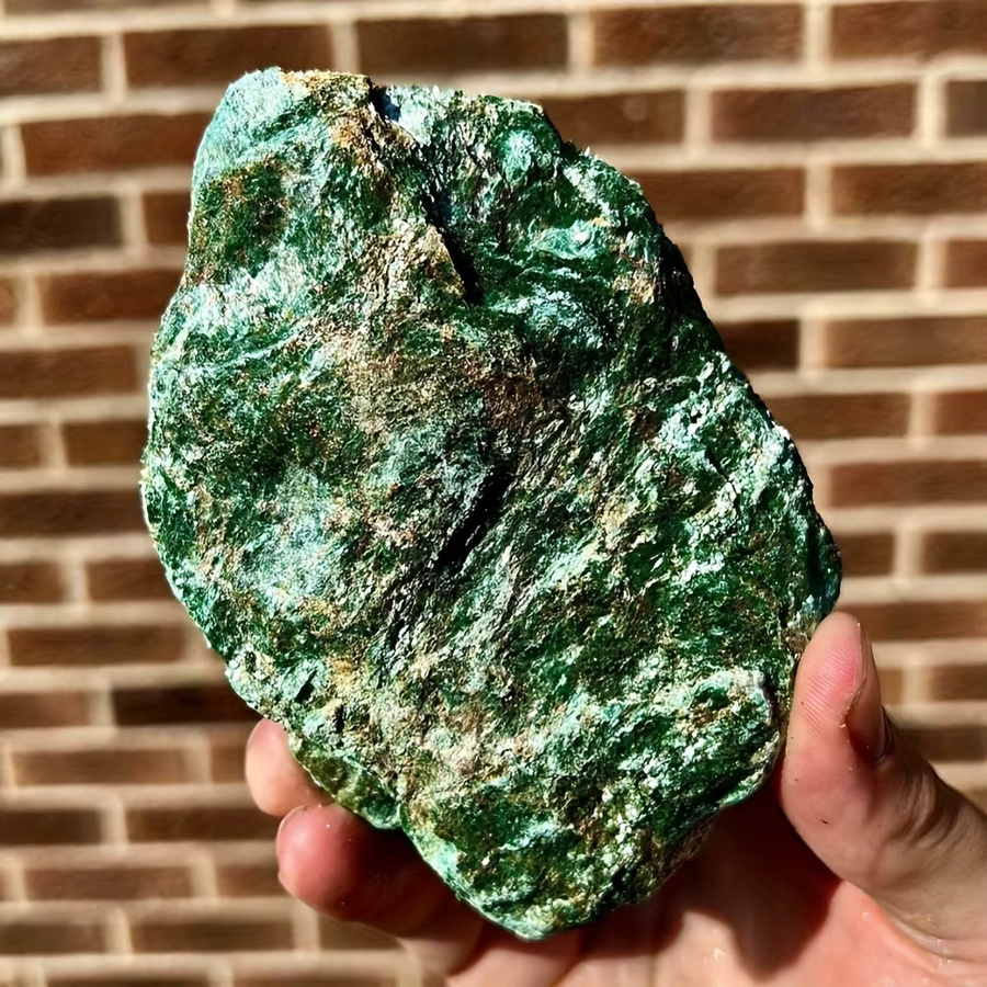 CrystalHola Grüner Glimmer-Rohstein, unpolierter grüner Kristall als Dekoration, 1 Beutel - Bild 5
