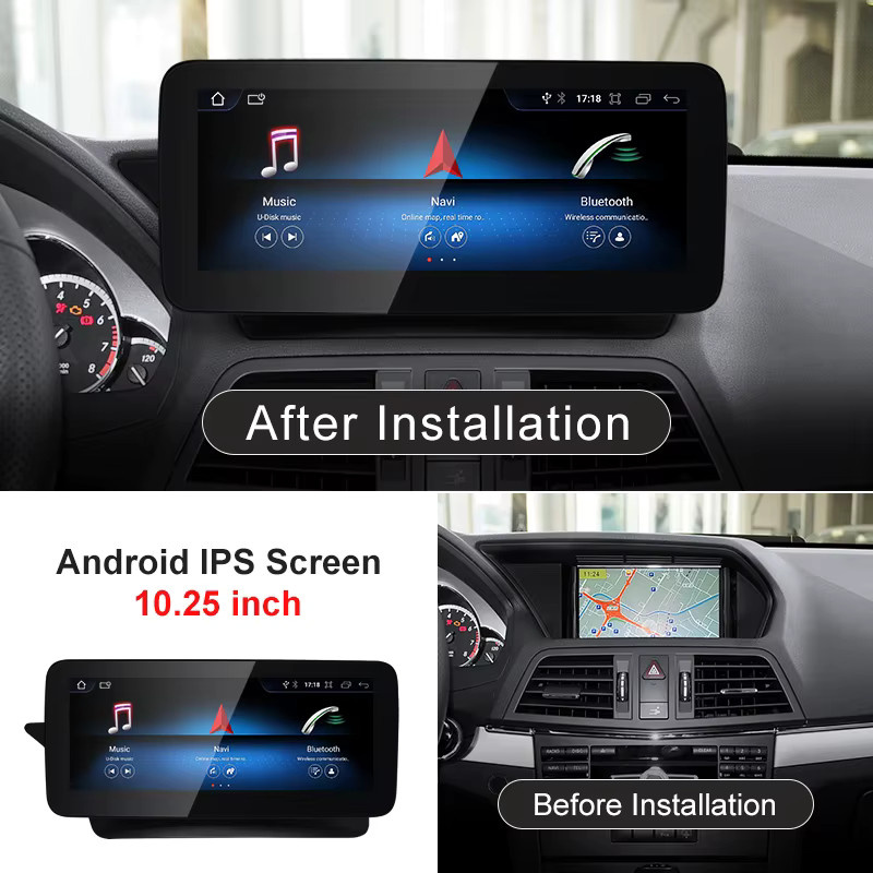 STWEI Auto Multimedia System mit 10,25 Zoll Bildschirm für Mercedes Benz E Klasse A207 W207 S207, kabelloses Android Auto und CarPlay, Schwarz - Bild 2