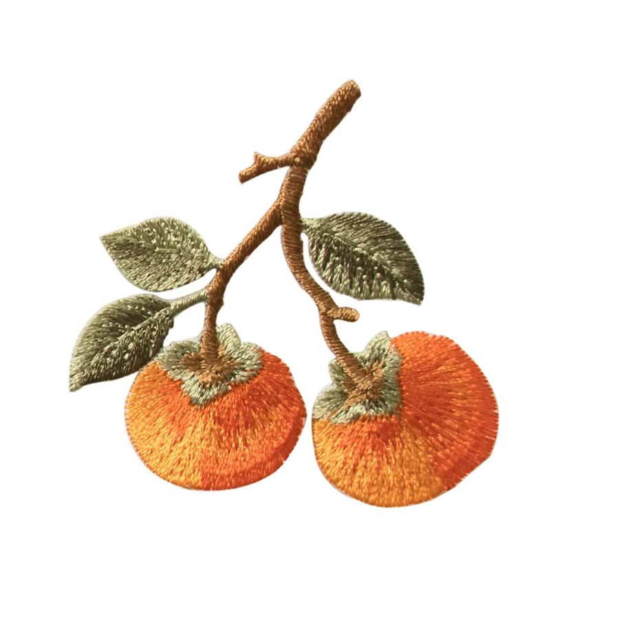AHYONNIEX Persimmon Stickerei-Patch im chinesischen Stil zum Aufbügeln für Kleidung und Taschen - Bild 2
