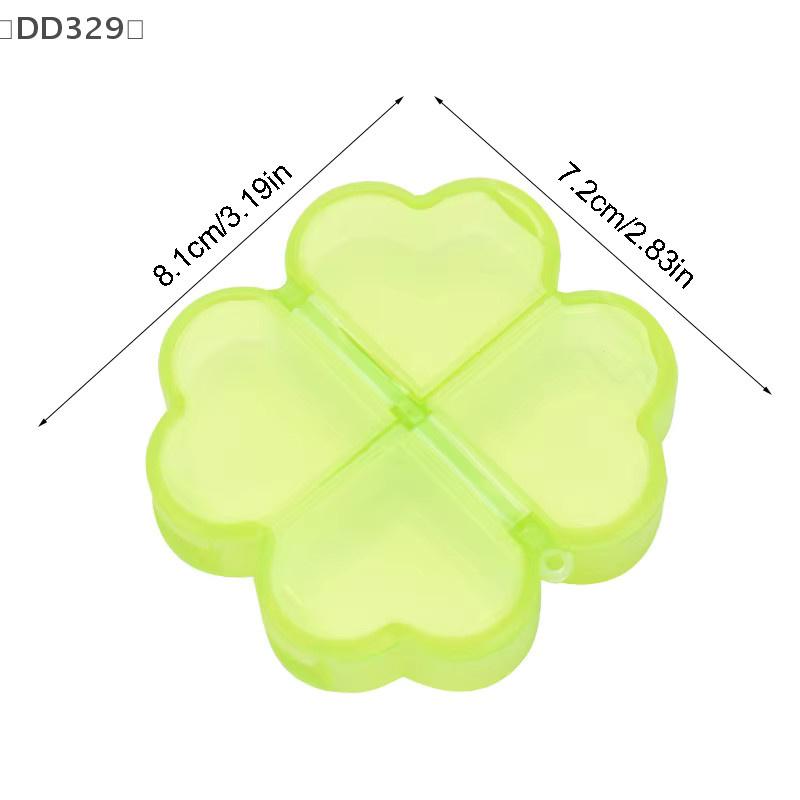 JETTING Pillen-Aufbewahrungsbox, Kleeblatt-Design, 4 Fächer - Bild 4
