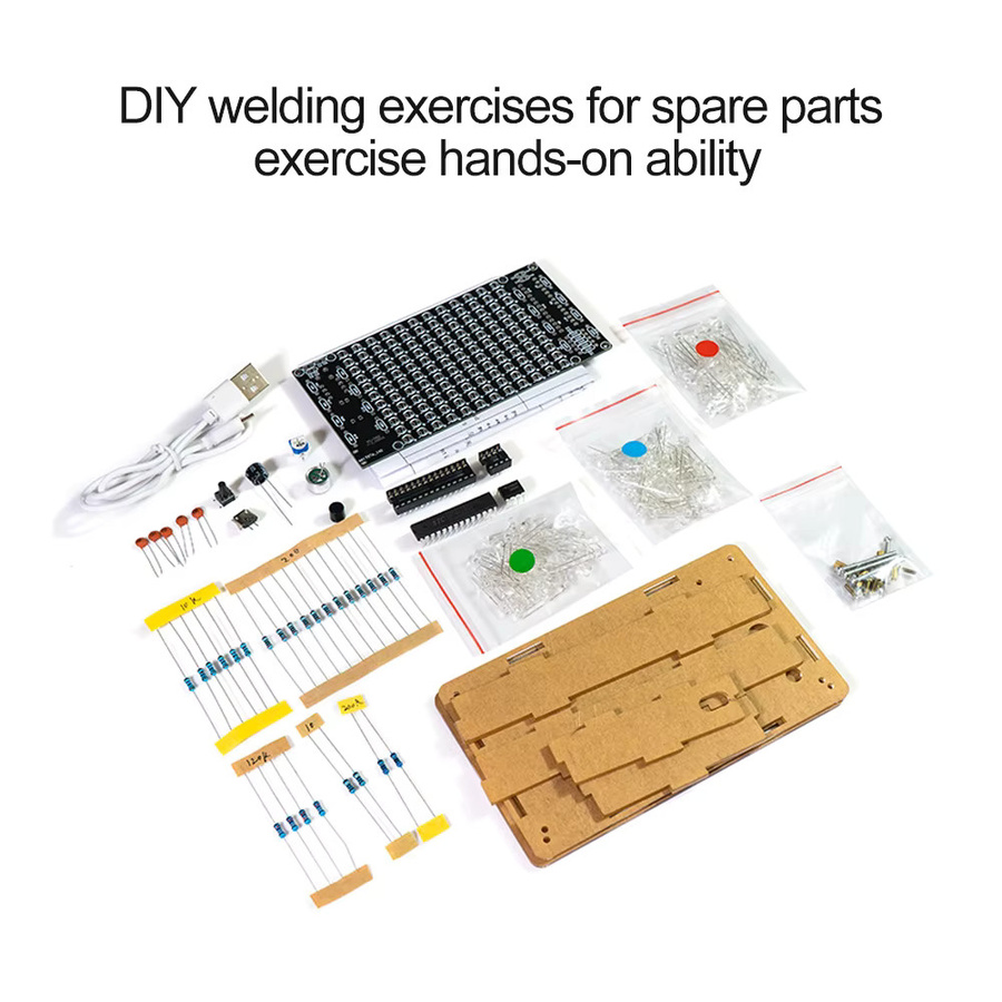 Gaqqee LED Musik-Spektrum DIY-Kit 5V Stereo-Lautsprecher Lötset schallaktiviert für Elektronik-Enthusiasten - Bild 2