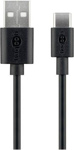Goobay USB 2.0 Ladekabel und Sync-Kabel mit USB-A auf USB-C Stecker, Schwarz, 1,00 m - Bild 1