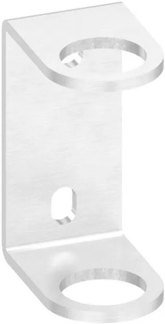 FeNau Wandbefestigung aus Edelstahl V2A für Rohr Ø 42,4 mm mit Platte, Farbe: Silber, B/T/H: 130 x 60 x 6 mm - Bild 1