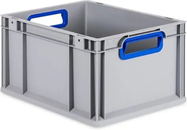 PROREGAL Eurobox Nextgen Color Transportbox mit Griffen, Blau, H x B x T: 22 x 30 x 40 cm, 20 Liter, Offen, Glatter Boden - Bild 1