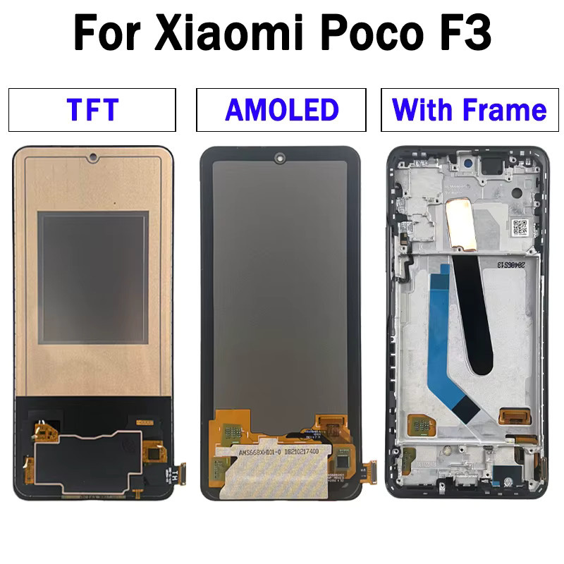 Xiaomi Poco F3 AMOLED Display mit Touchscreen Digitizer Baugruppe in Schwarz - Bild 3