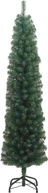 vidaXL Künstlicher Weihnachtsbaum in Grün mit 300 warmweißen LEDs und Ständer, Höhe: 210 cm - Bild 1