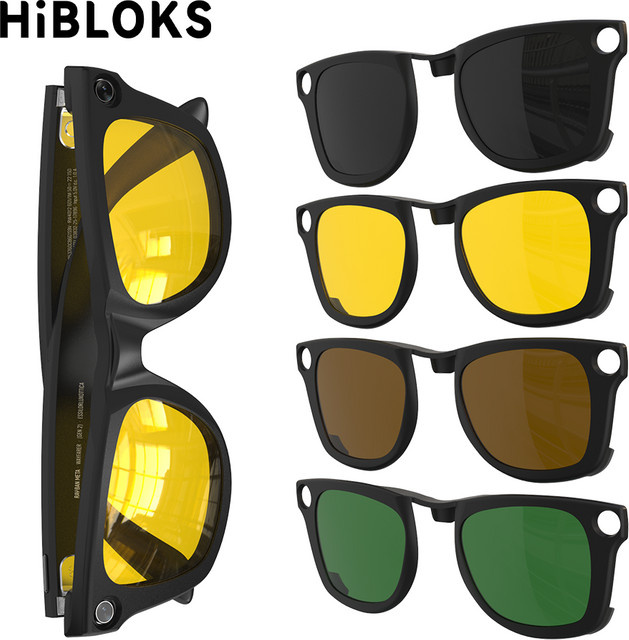 HiBloks Polarisierter Clip-on für Ray-Ban Meta Wayfarer Gen 2 Smart Glasses RW4006/RW4012, Größe M 50-22, Mattschwarz - Bild 1