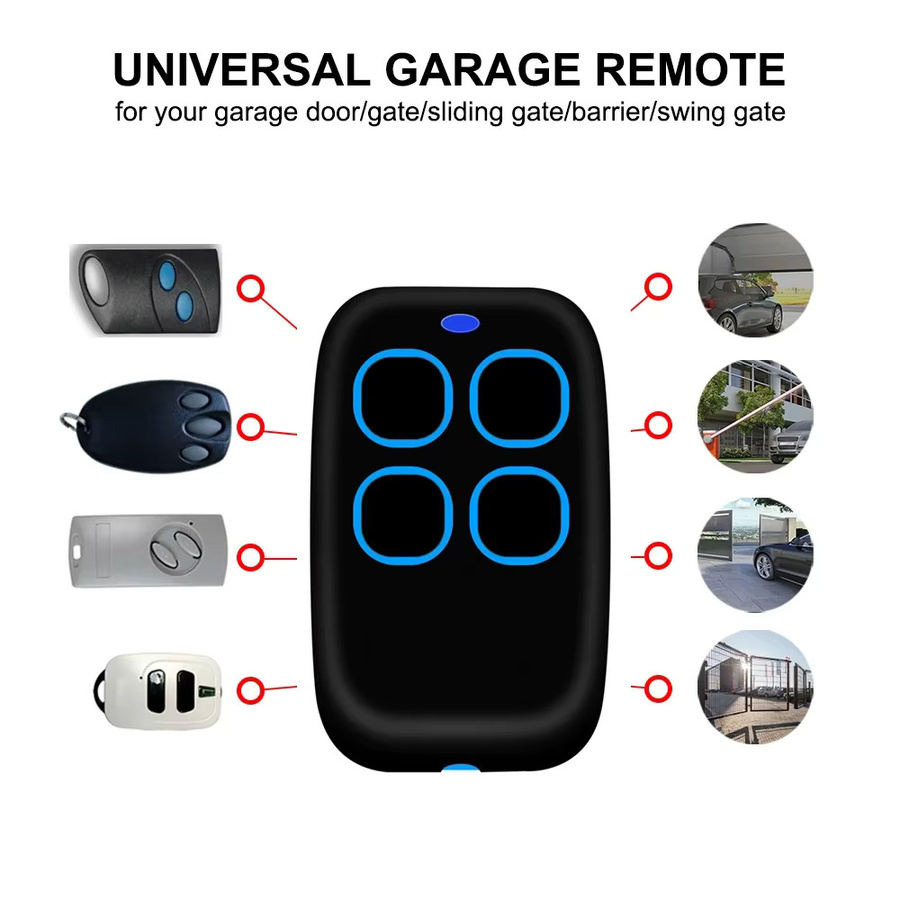 Scimagic-RC Universal-Garagentor-Fernbedienung als Duplikator in Schwarz, Rolling Code Handsender für 280–868 MHz und 433,92 MHz - Bild 3
