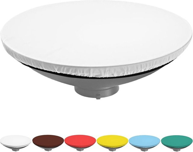 Weißer Lichtdiffusor-Bezug aus Nylon als weiches Diffusortuch und Stofffilter für 42/52 cm - Bild 1
