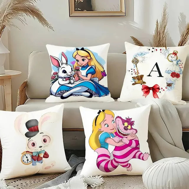 52TOYS Alice im Wunderland Kissenbezug aus Polyester mit Reißverschluss, B/B/H: 40 x 40 x 40 cm - Bild 1
