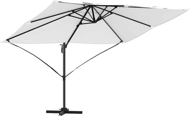 vidaXL Ampelschirm Roma in Beige und Schwarz aus Aluminium und Polyester, B/T/H: 352 x 251 x 260 cm - Bild 1