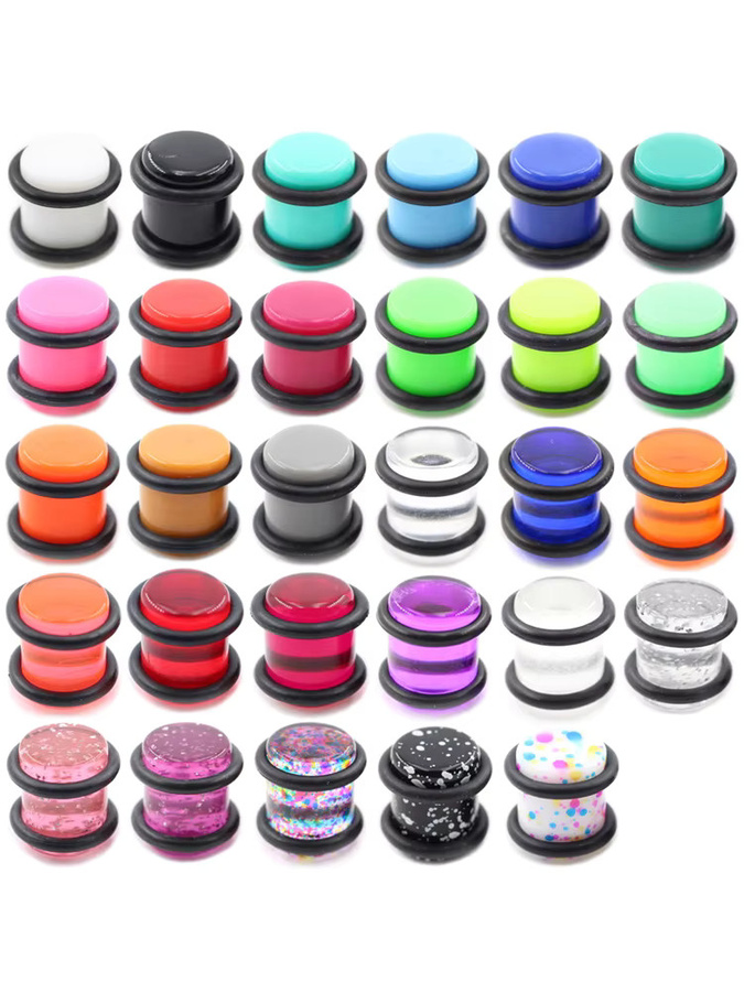 Alisouy Ohrringe, Acryl, Transparent, Taper Ohr Tunnel Plugs - Bild 3