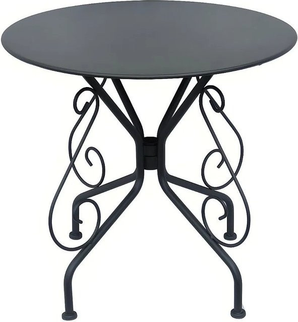 Gartentisch Guermantes von Vente-unique in Anthrazitgrau aus Metall mit einem Durchmesser von 80 cm - Bild 1