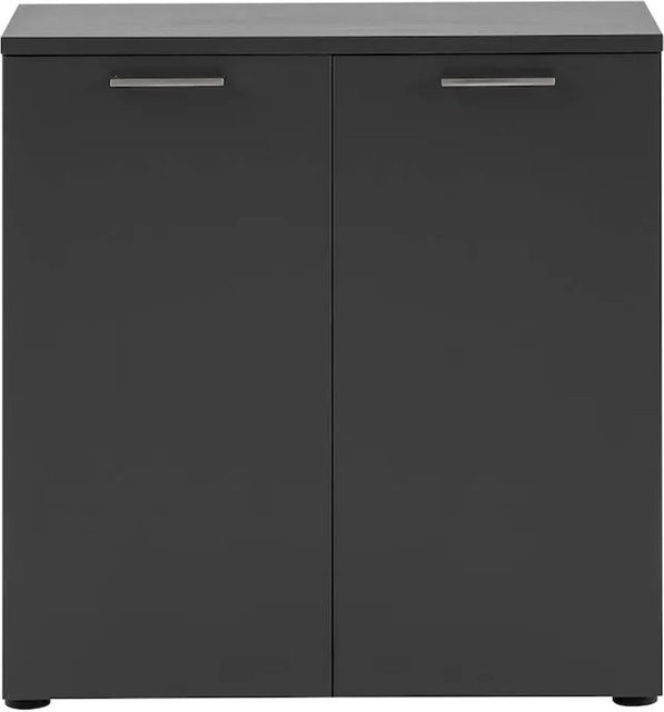 Möbelpartner Aktenschrank Hippo Small in Anthrazit mit 2 Flügeltüren und Regalfächern, H x B x T: 84 x 80 x 41 cm - Bild 1