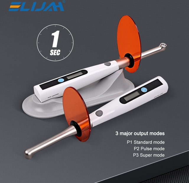 ELIJAH Dental-härtende LED-Lampe kabellos in Weiß mit 800–1400 mW/cm2 für die Zahnmedizin - Bild 1