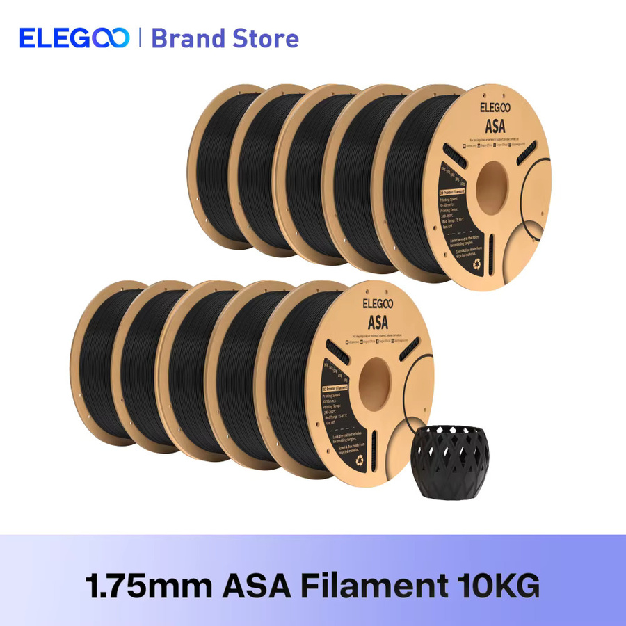 ELEGOO ASA-Filament für FDM-Drucker, Durchmesser: 1,75 mm, Farbe: Weiß - Bild 2