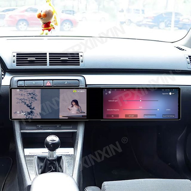 TPXINXIN Android Autoradio für Audi A4 B6 B7 S4 (2004-2007) mit Dual-Screen 24,6 Zoll, Android Auto, CarPlay und GPS-Navigation in Schwarz - Bild 1