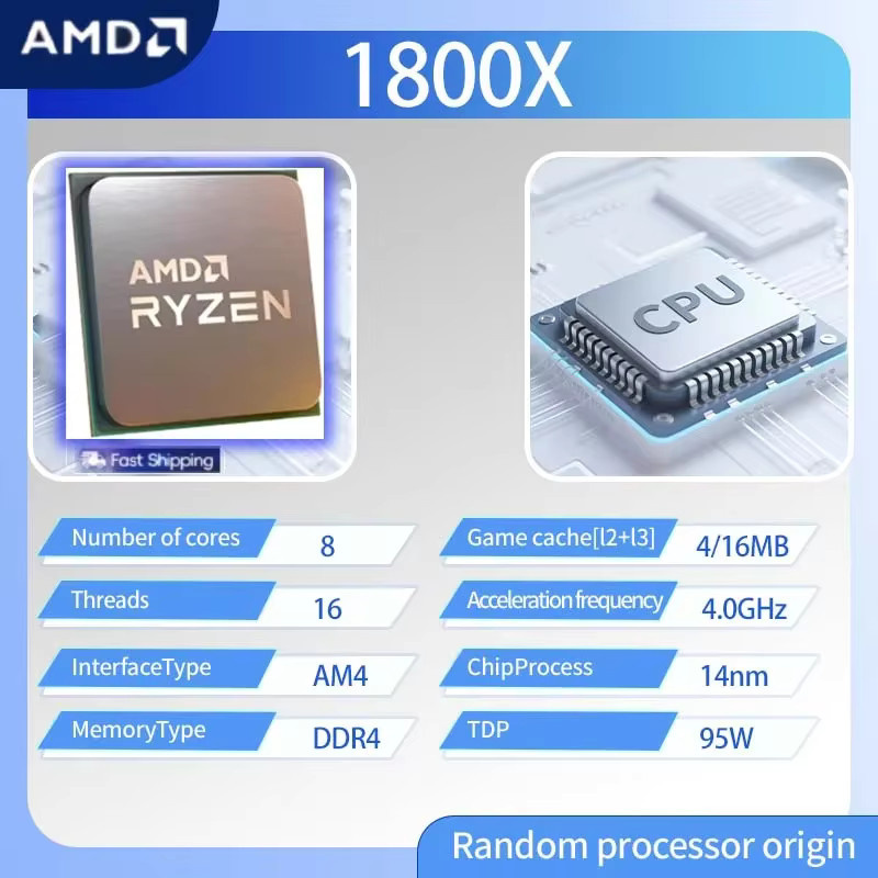 AMD Ryzen 7 1800X Prozessor mit 8 Kernen und 16 Threads, AM4 Sockel, 3,60 GHz bis 4,0 GHz, 95W TDP - Bild 4