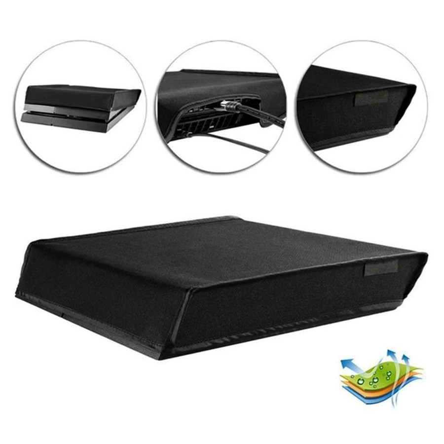 Sony PlayStation 4 PS4 Staubschutzhülle aus Oxford-Stoff in Schwarz - Bild 2