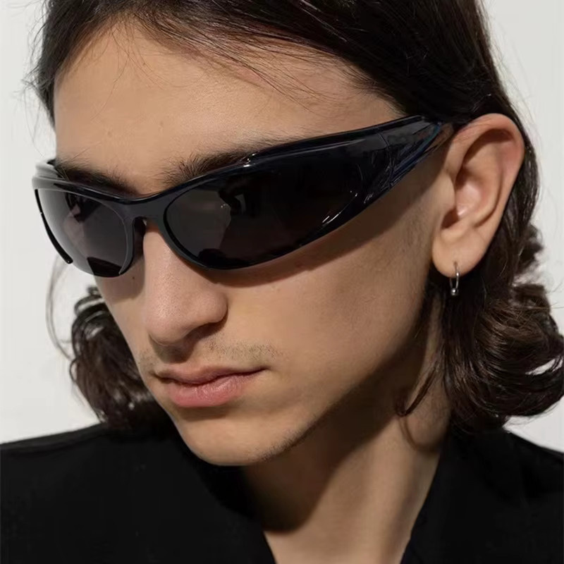XJiea Sonnenbrille, oval, Unisex, Vollrand, Kunststoff, schwarz - Bild 2